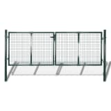 vidaXL Garden Fence Gate 289x125 cm/306x175 cm Steel Green