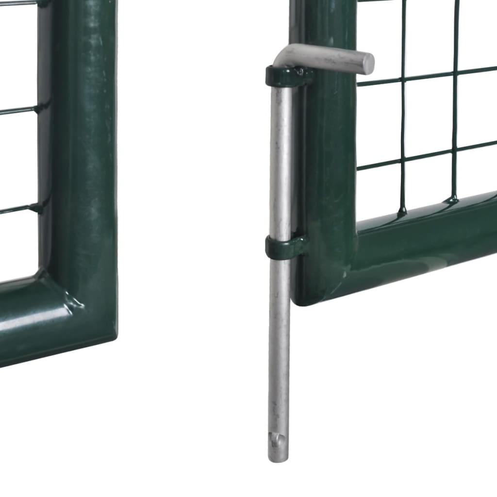 Zöld acél kerítés kapu 306 x 175 cm 