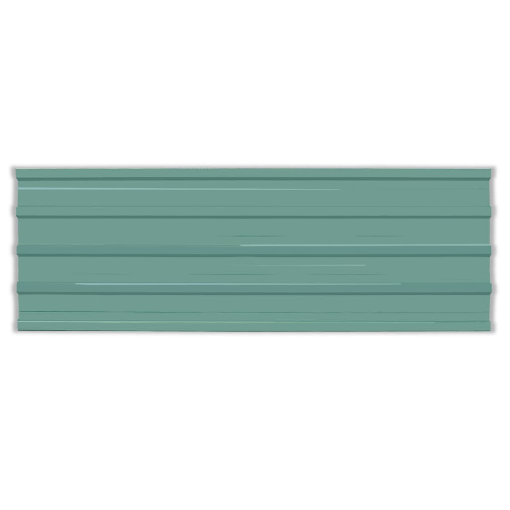  Strešné panely 12 ks, pozinkovaná oceľ, zelené