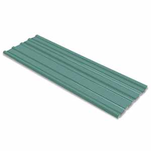 Střešní panel 12 pcs Zelená 129 x 45 cm Pozinkovaná ocel