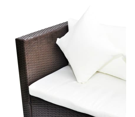 vidaXL Sodo poilsio baldų komplektas su pag., 4d., rud. sp., polir.