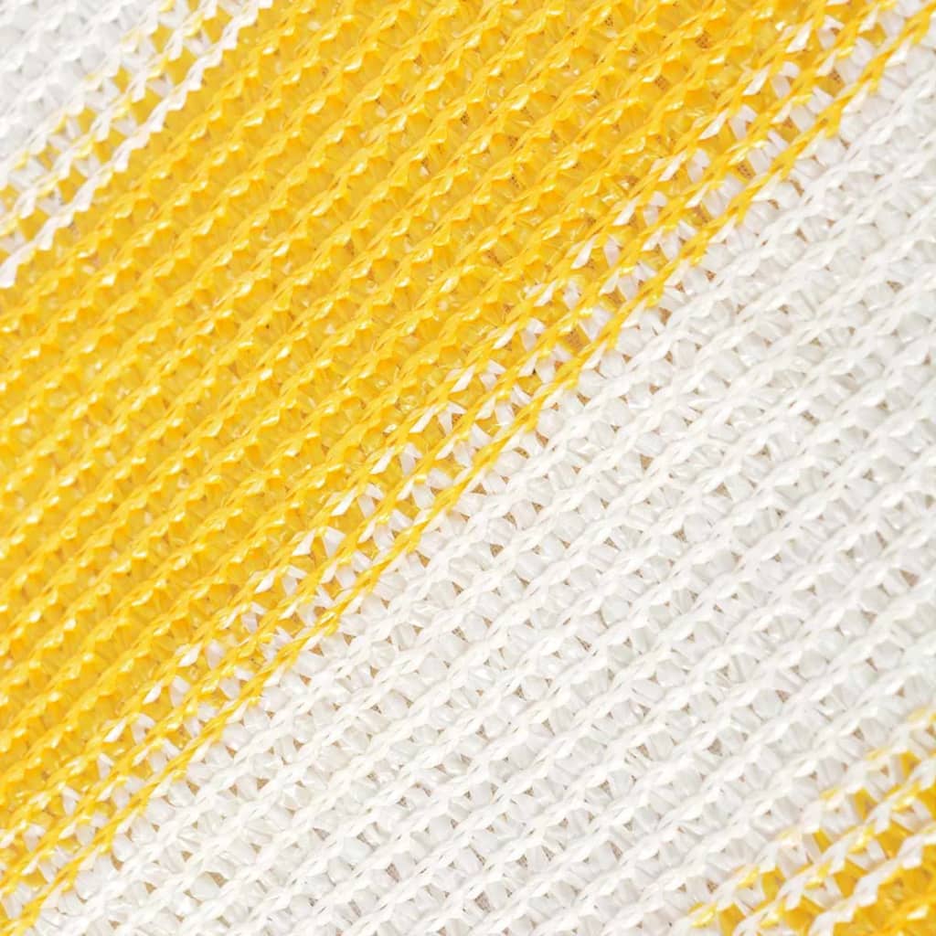 vidaXL Διαχωριστικό Βεράντας Κίτρινο και Λευκό 75 x 400 εκ. από HDPE