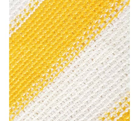 vidaXL Διαχωριστικό Βεράντας Κίτρινο και Λευκό 75 x 400 εκ. από HDPE