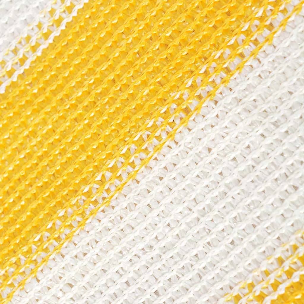 vidaXL Balkónová markíza z HDPE, 90x400 cm, žlto-biela