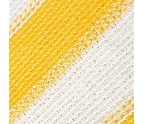 vidaXL Tela de varanda PEAD 90x600 cm amarelo e branco