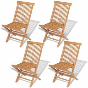 Skládací zahradní židle 4 ks masivní teak - obrázek 2