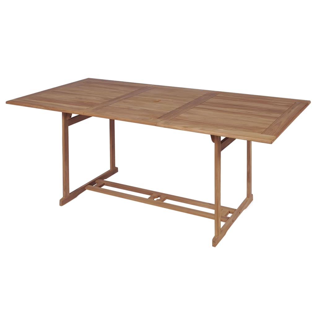 

vidaXL 9-delige Tuinset met klapstoelen massief teakhout