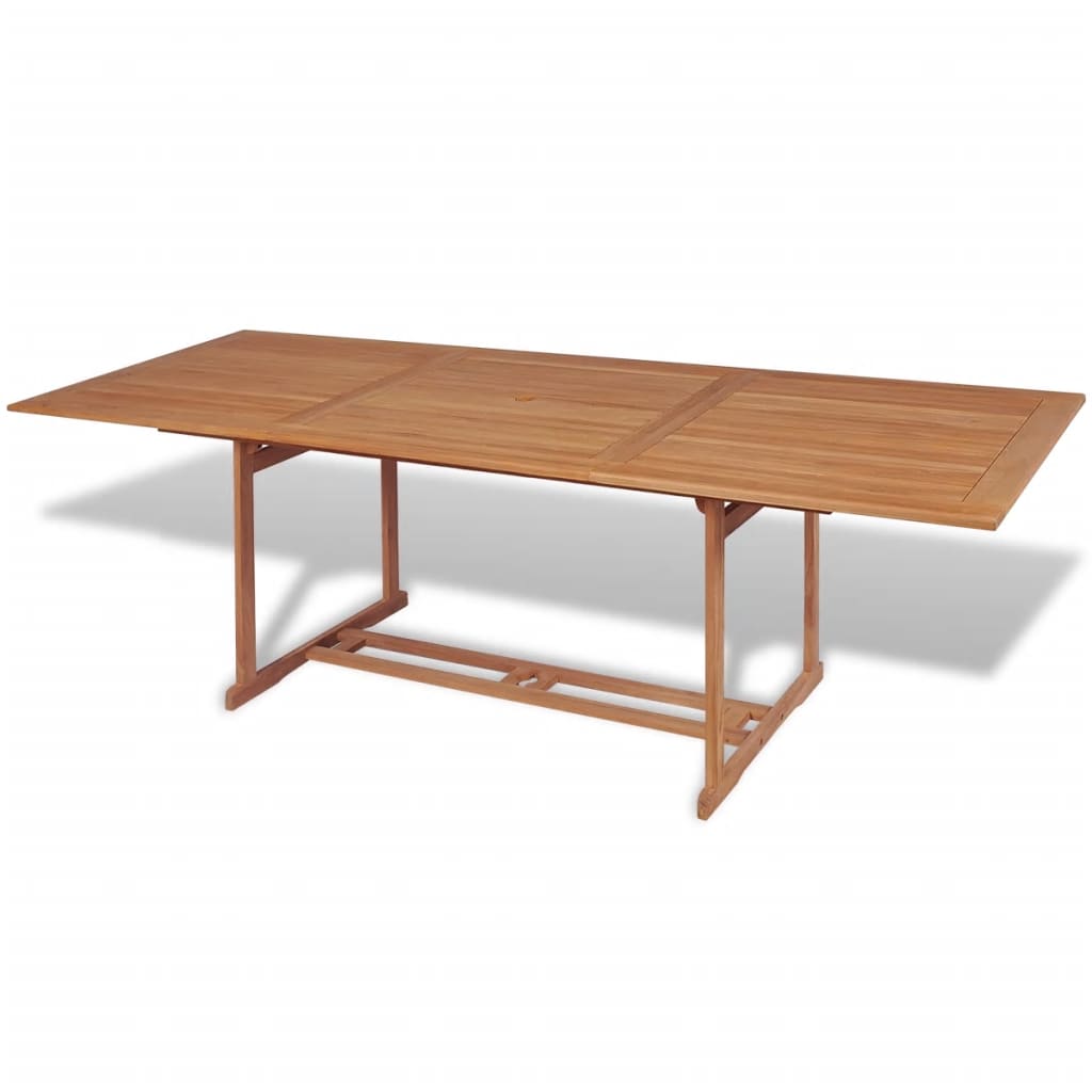 

vidaXL 11-delige Tuinset met klapstoelen massief teakhout