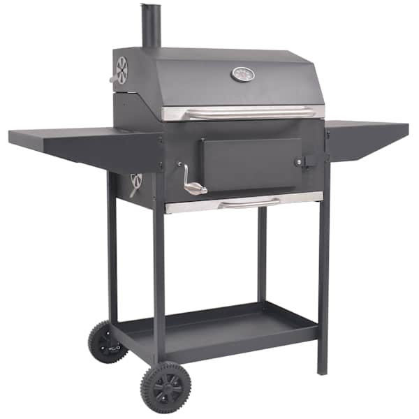 vidaXL suitsugrill alumise riiuliga