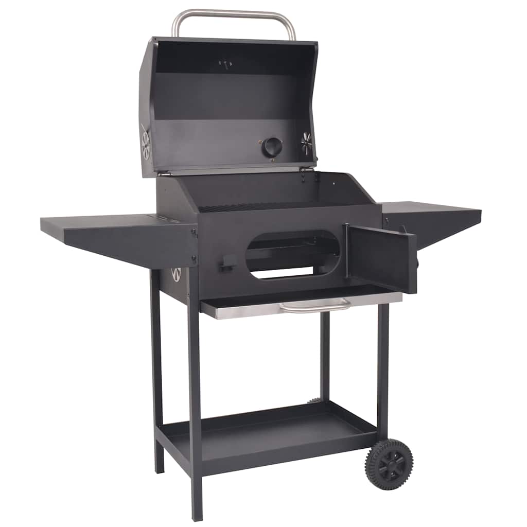 Barbecue A Carbonella Con Ripiano Inferiore Nero VidaXL 13 width=274