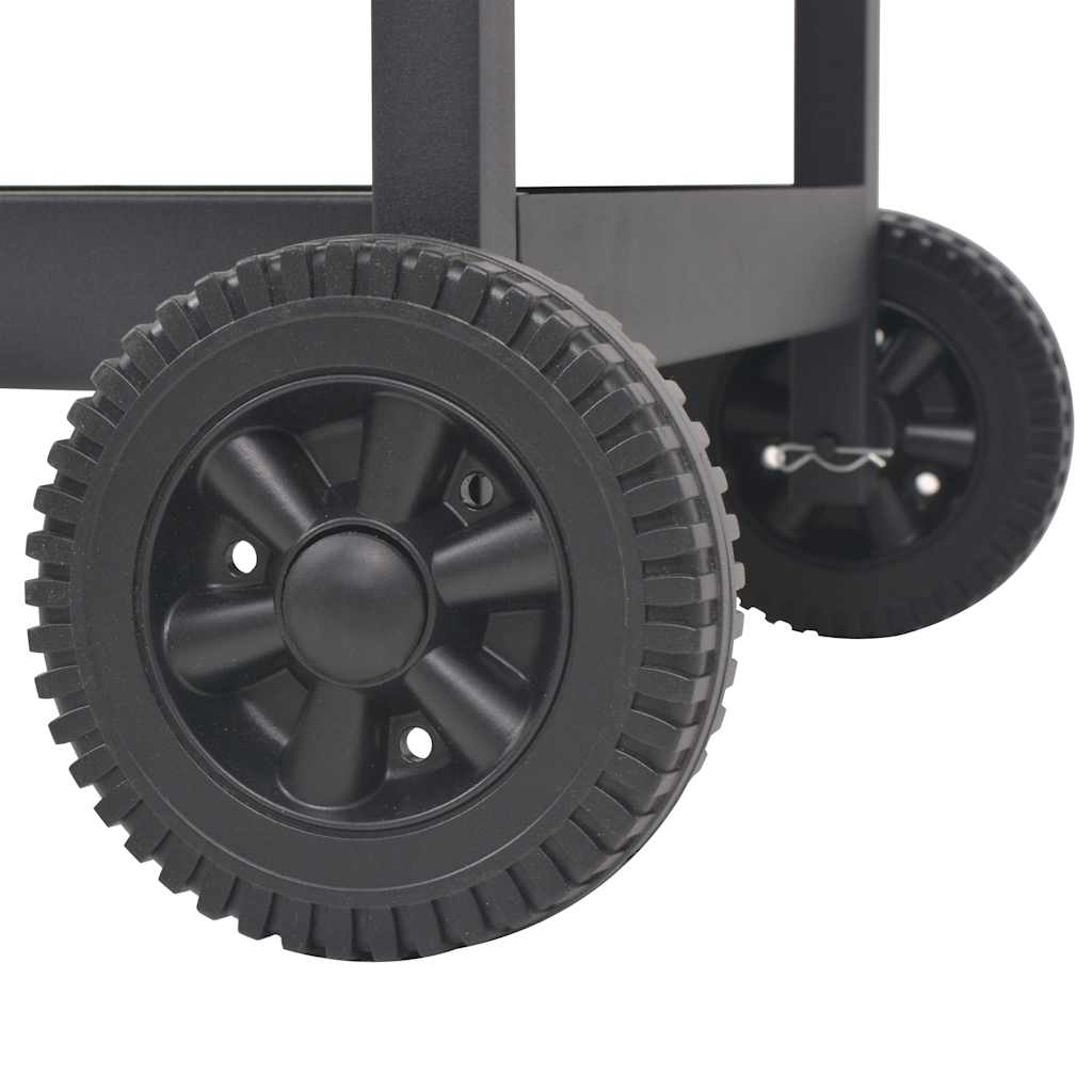 Barbecue A Carbonella Con Ripiano Inferiore Nero VidaXL 17 width=274