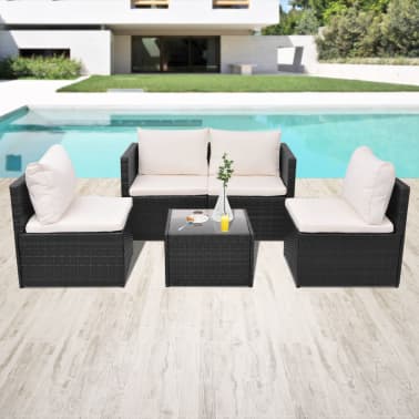 rattanmobel garten gunstig kaufen, vidaxl garten-sofagarnitur 13-tlg. poly rattan schwarz günstig, Design ideen