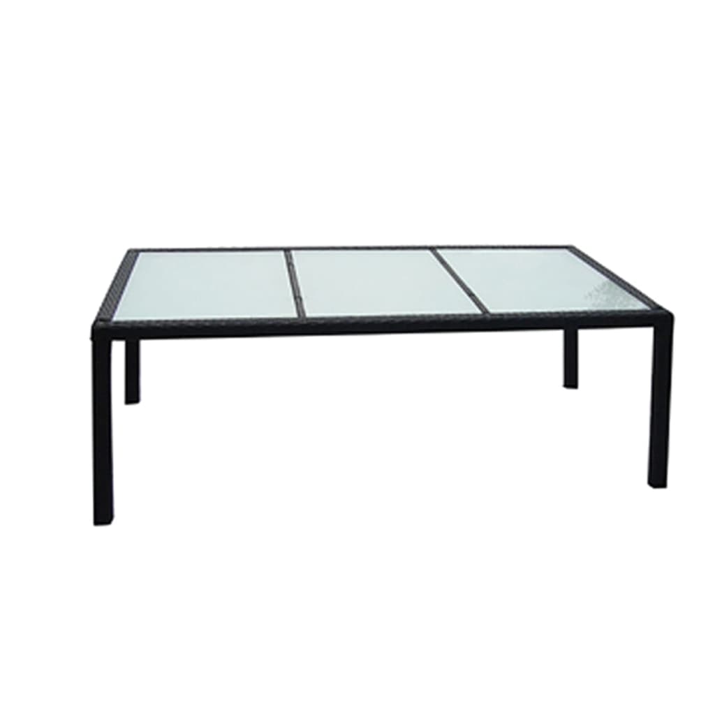 

vidaXL 9-delige Tuinset met kussens poly rattan zwart