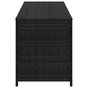 Zahradní úložný box černý 150 x 50 x 60 cm polyratan - obrázek 4