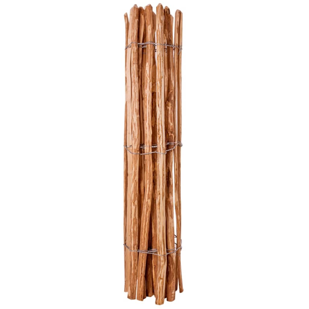 vidaXL Дървена ограда от колчета, лешниково дърво, 150x250 см