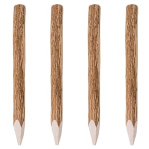 Koničasti ograjni stebrički 4 kosi iz leskovine 90 cm