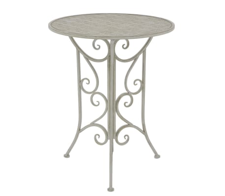 vidaXL 3-delige Bistroset staal grijs