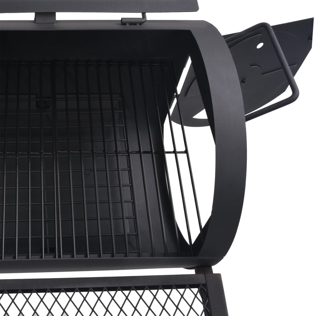 Barbecue Au Charbon De Bois Avec étagère Inférieure Noir XXL VidaXL 17 width=274
