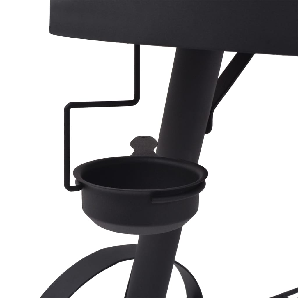 Barbecue Au Charbon De Bois Avec étagère Inférieure Noir XXL VidaXL 20 width=274