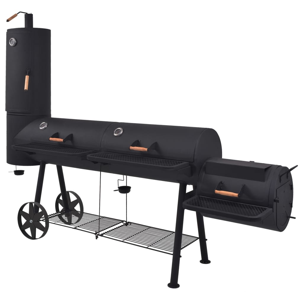 VIDAXL Houtskoolbarbecue met onderplank XXXL zwart online kopen