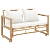 vidaXL Banco de jardim em bambu 115x65x72 cm