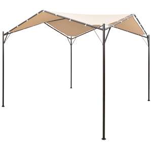 vidaXL varikatus 4 x 4 m, teras, beež