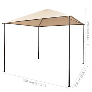 Zahradní altán, 3x3 m, ocel, béžový - obrázek 8
