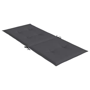 Podušky na židli vysoké opěradlo 2 ks antracitové 120x50x2 cm - obrázek 6