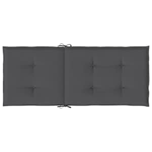 Podušky na židli vysoké opěradlo 2 ks antracitové 120x50x2 cm - obrázek 7