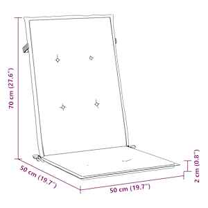 Podušky na židli vysoké opěradlo 2 ks antracitové 120x50x2 cm - obrázek 10