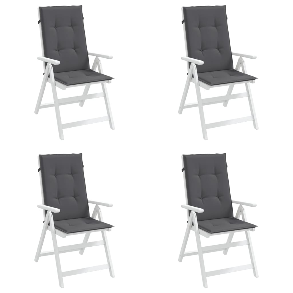 dārza krēslu spilveni, 4 gab., 120x50x3 cm, antracītpelēki | Stepinfit.lv