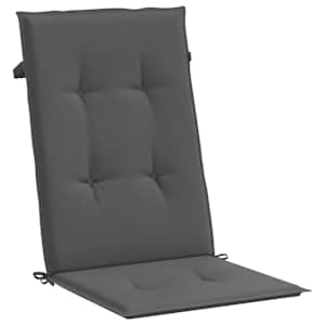Podušky na židli vysoké opěradlo 4 ks antracitové 120x50x3 cm - obrázek 5