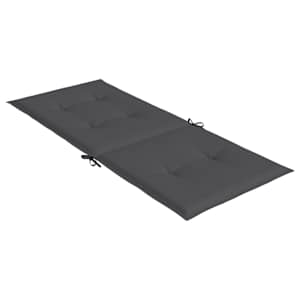 Podušky na židli vysoké opěradlo 4 ks antracitové 120x50x3 cm - obrázek 6