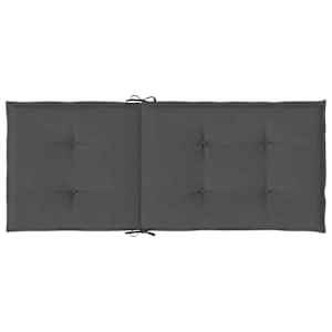 Podušky na židli vysoké opěradlo 4 ks antracitové 120x50x3 cm - obrázek 7