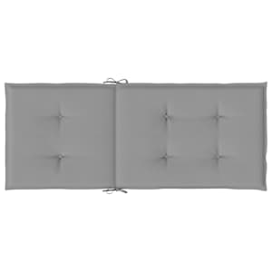 Podušky na židli vysoké opěradlo 2 ks šedé 120x50x3 cm textil - obrázek 7