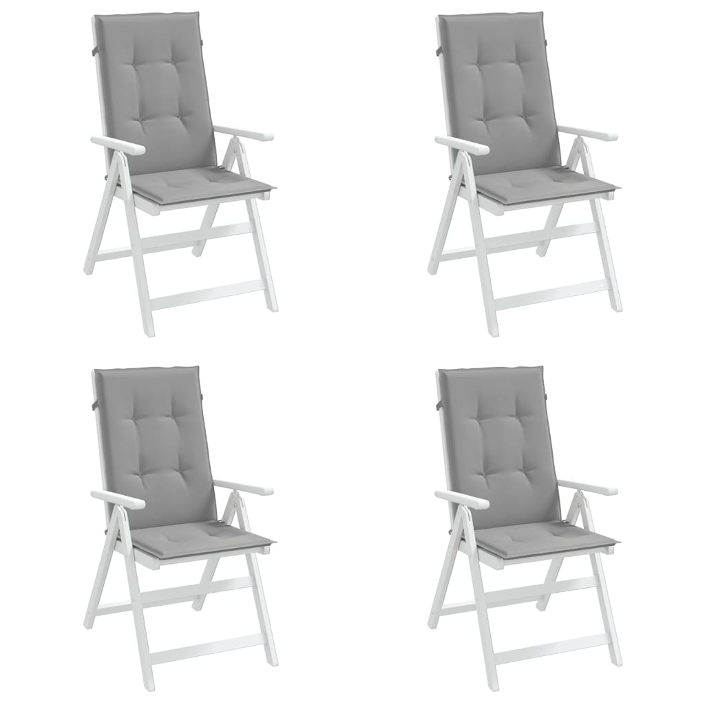 dārza krēslu spilveni, 4 gab., 120x50x3 cm, pelēki | Stepinfit.lv