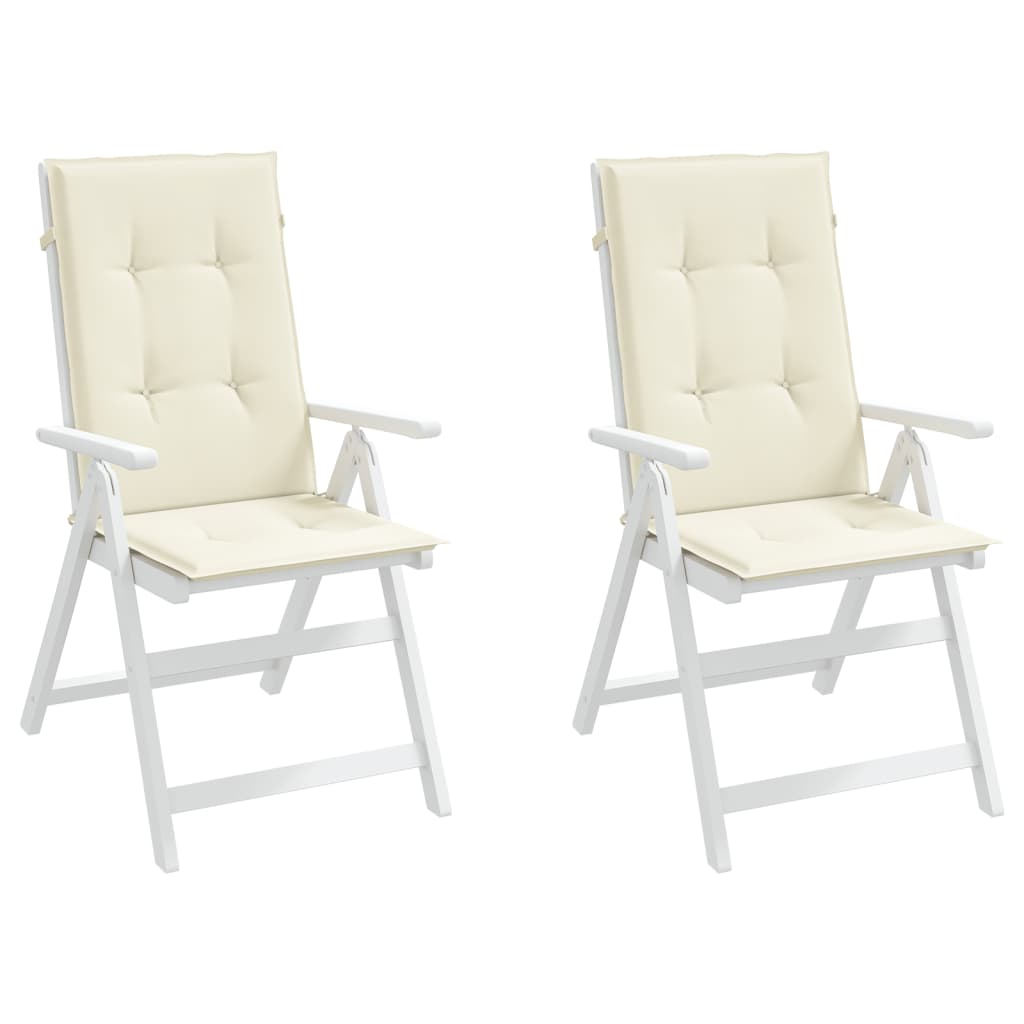 dārza krēslu spilveni, 2 gab., 120x50x3 cm, krēmkrāsā | Stepinfit.lv