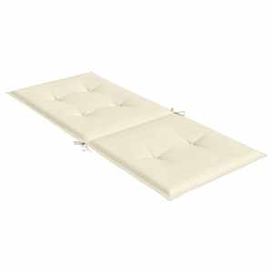 Podušky na židli vysoké opěradlo 2 ks krémové 120x50x3cm textil - obrázek 6