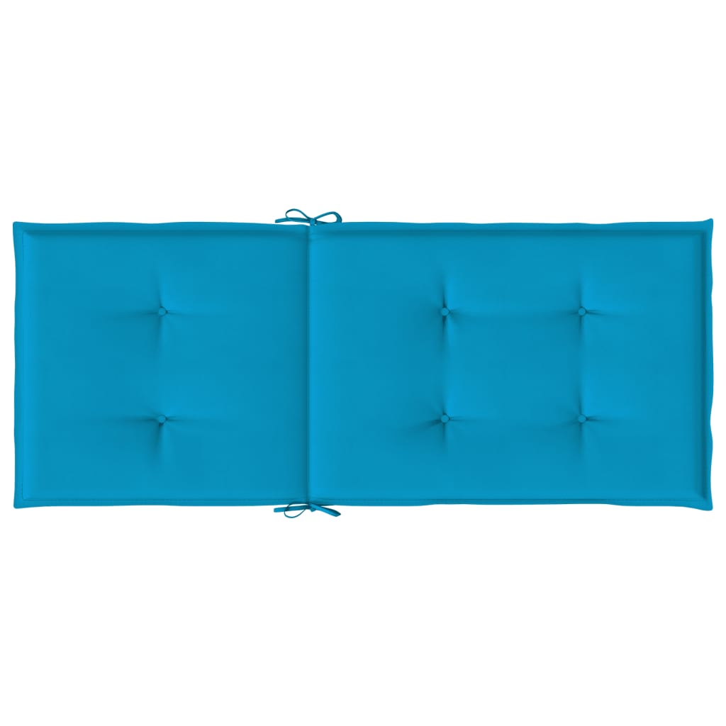 dārza krēslu spilveni, 2 gab., 120x50x3 cm, zili | Stepinfit.lv