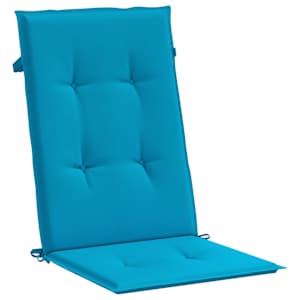 Podušky na židli vysoké opěradlo 2 ks modré 120x50x3 cm textil - obrázek 5