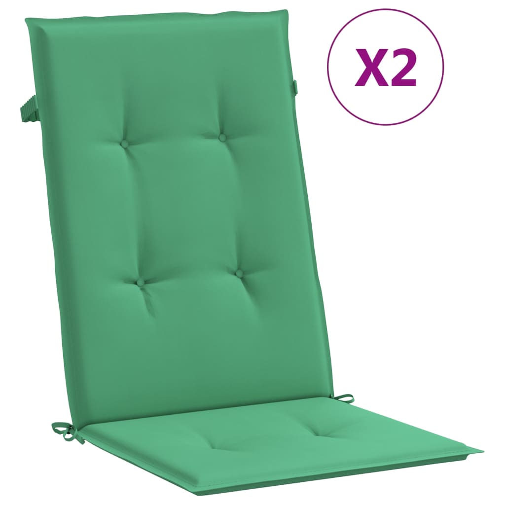 vidaXL Perne scaun de grădină, 2 buc, verde, 120x50x3 cm 120x50x3 imagine noua