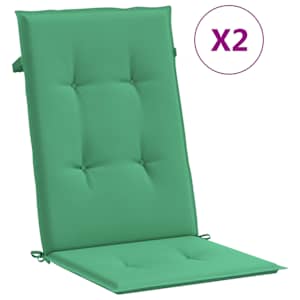 Podušky na židli vysoké opěradlo 2 ks zelené 120x50x3 cm textil - obrázek 2