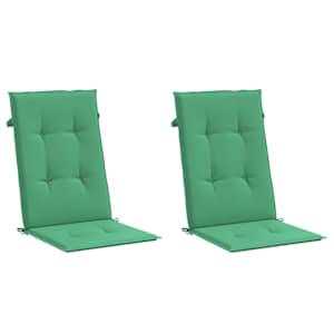 Podušky na židli vysoké opěradlo 2 ks zelené 120x50x3 cm textil - obrázek 3