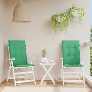 Podušky na židli vysoké opěradlo 2 ks zelené 120x50x3 cm textil - obrázek 1
