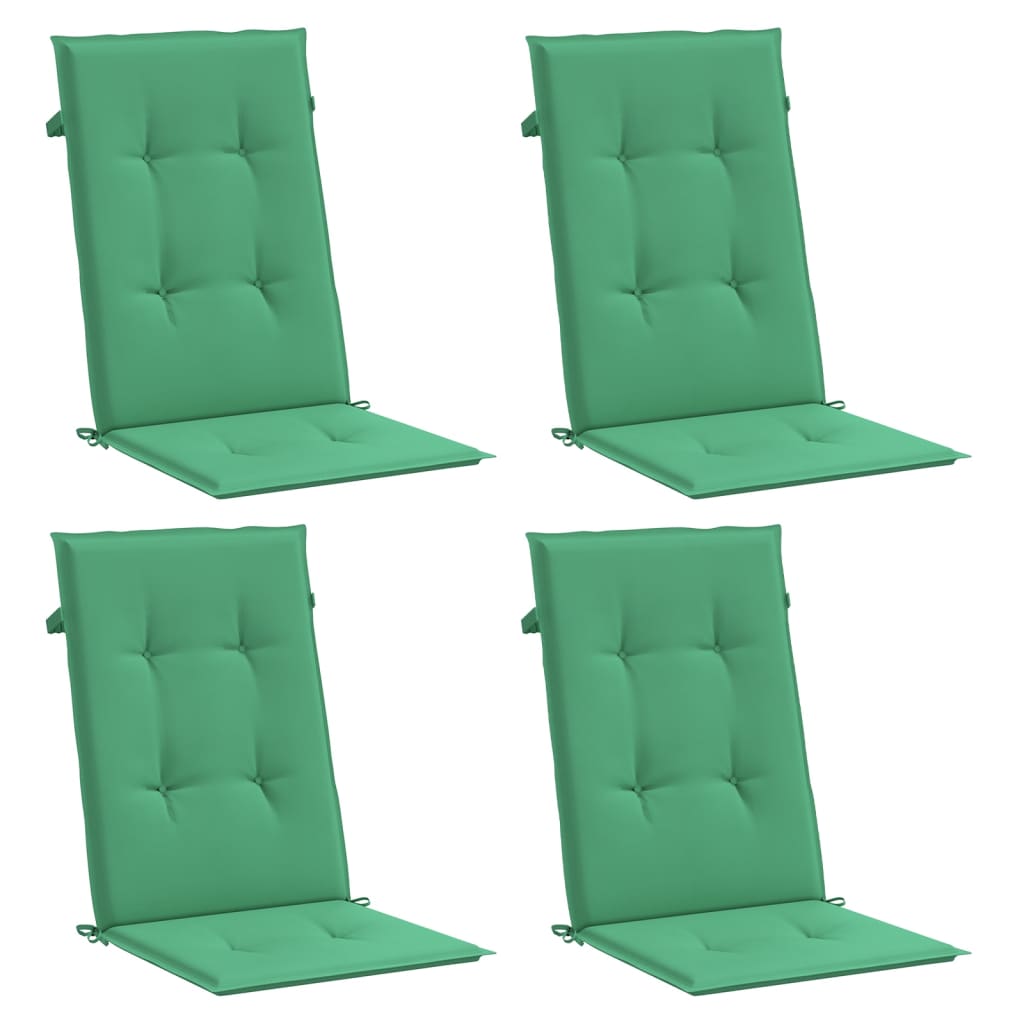 vidaXL Tuinstoelkussens 4 st hoge rug 120x50x3 cm stof groen, foto 2