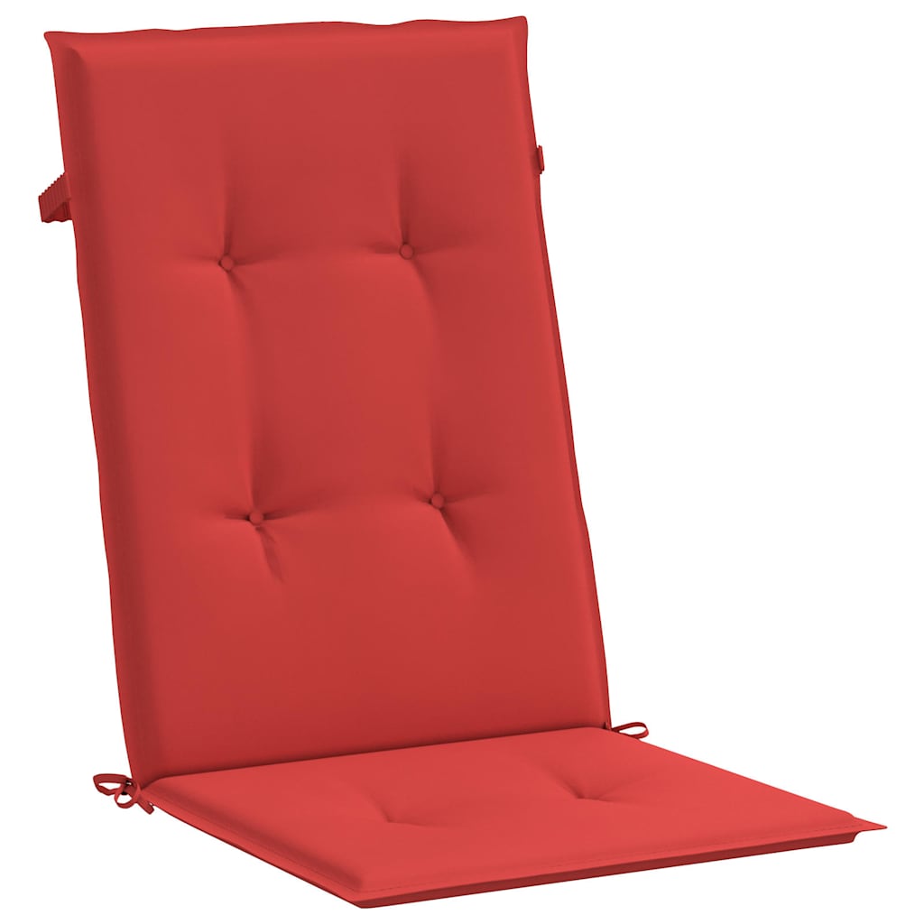 vidaXL Tuinstoelkussens 2 st hoge rug 120x50x3 cm stof rood, foto 4