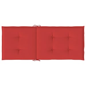 Podušky na židli vysoké opěradlo 2 ks červené 120x50x3cm textil - obrázek 7
