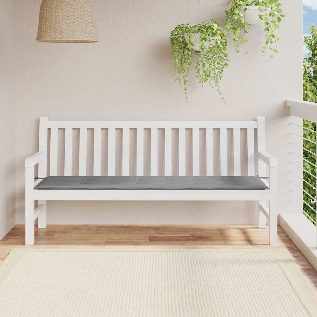 Hynde Til Havebænk Oxfordstof - Grå / 180 x 50 x 3 cm