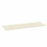 vidaXL Jastuk za Vrtnu Klupu Krem 150x50x3 cm