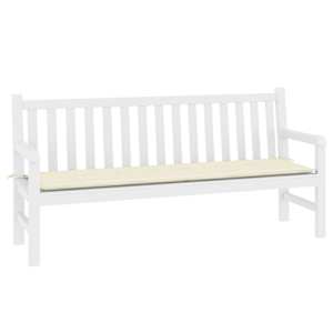 vidaXL Coussin de banc de jardin cr&egrave;me 180x50x3 cm tissu oxford